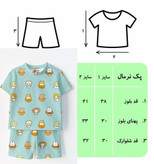 ست تیشرت و شلوارک تابستانه اسپرت (2تا4سال) طرح دونات