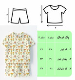 ست تیشرت و شلوارک تابستانه دخترانه (2تا4سال) طرح تدی و گل